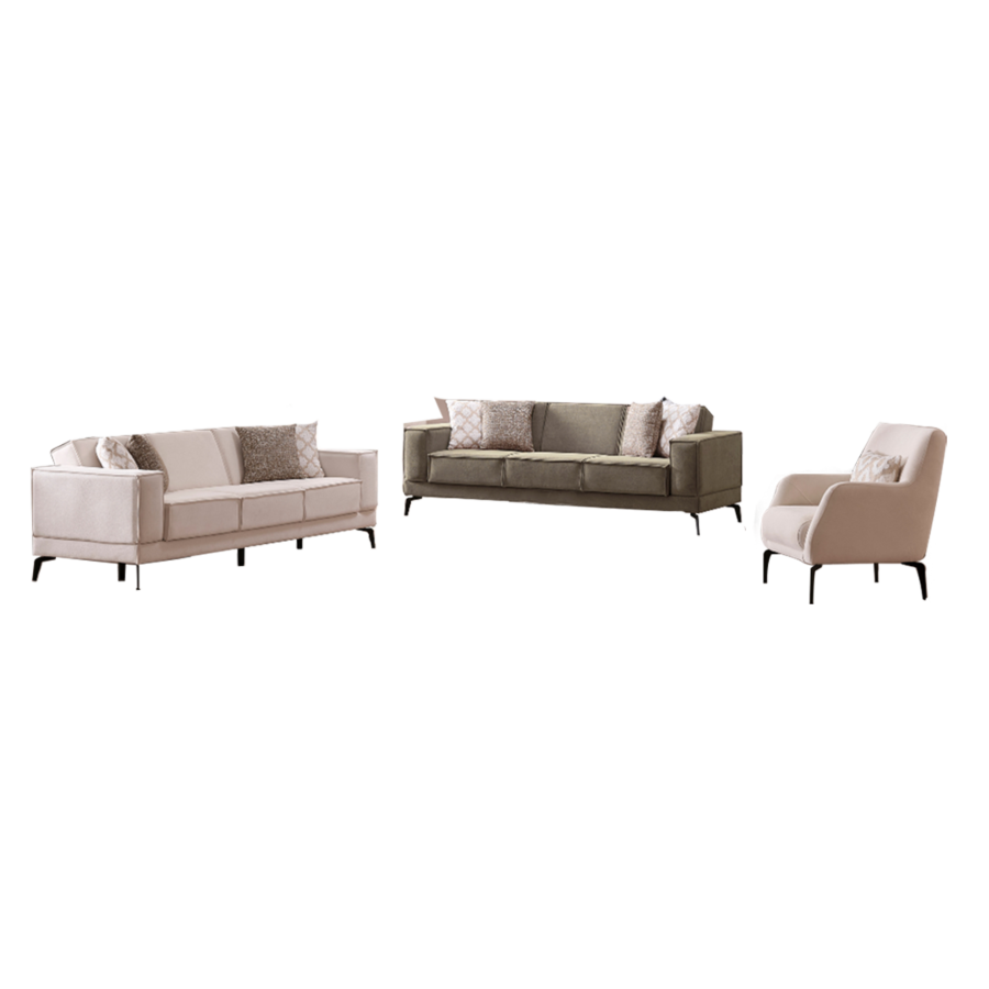 Salon FOREST 3+3+1 Avec Fonction Lit Et Rangement