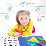Enfants en bois magnétique Tangram Puzzle