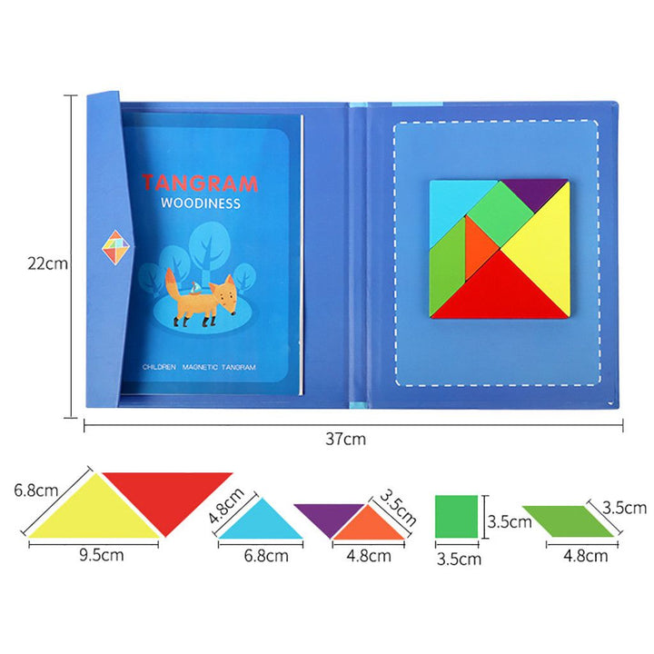 Enfants en bois magnétique Tangram Puzzle