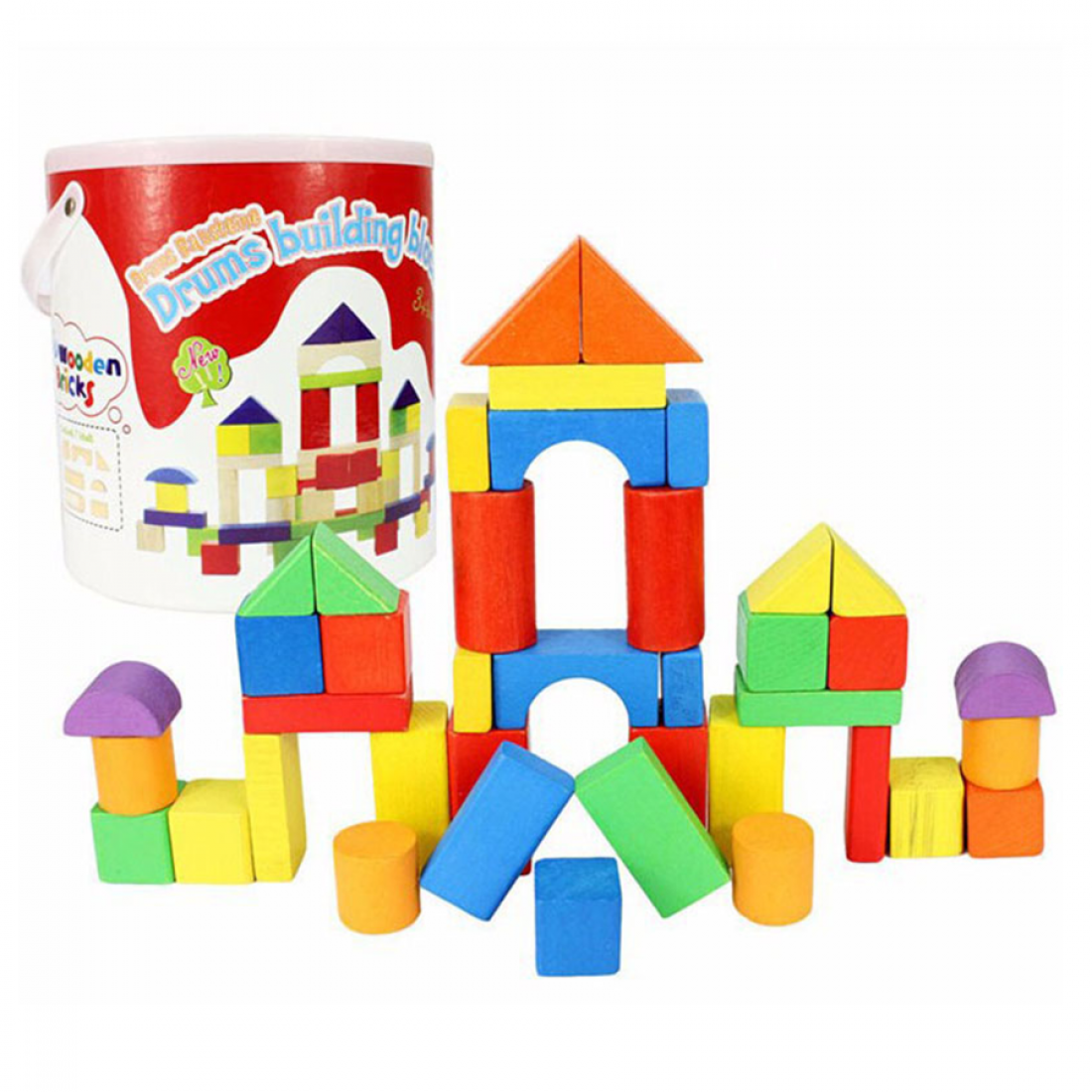 Jouets en bois Tambours Blocs de construction