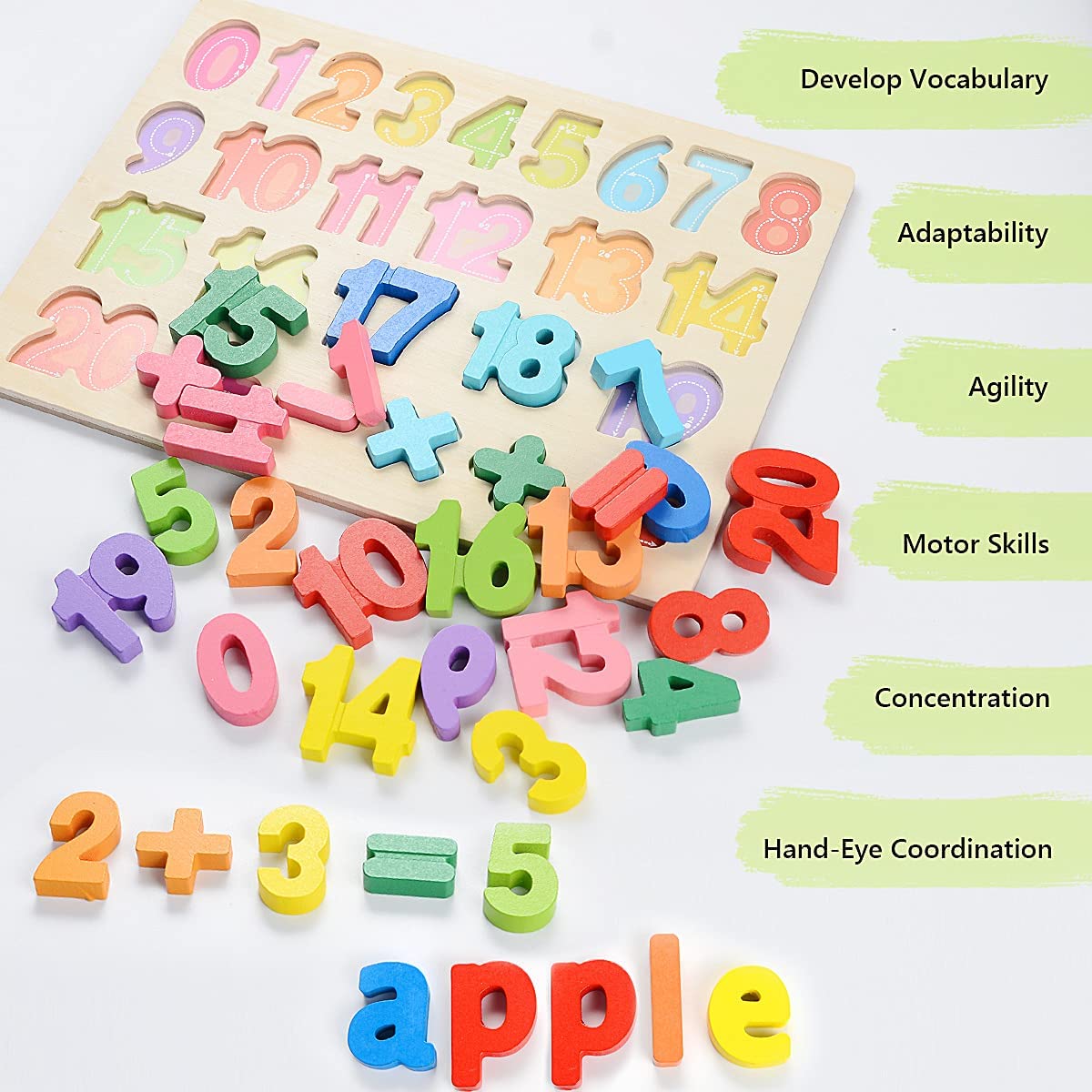 Puzzle En Bois, 2 Pièces Alphabet en Bois