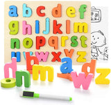 Puzzle En Bois, 2 Pièces Alphabet en Bois