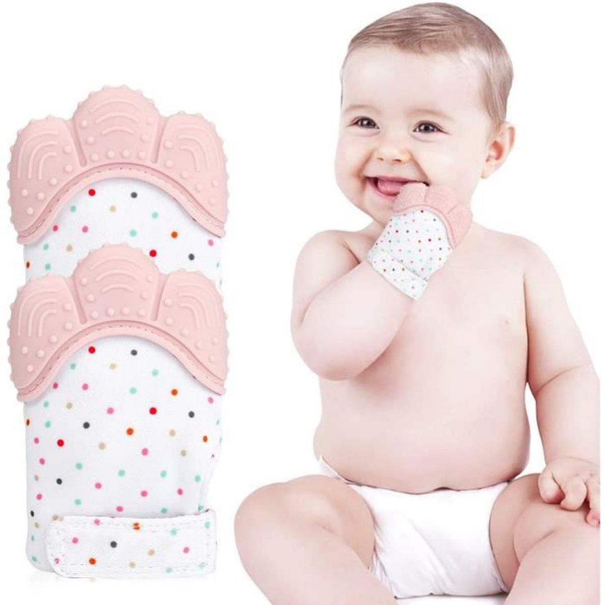 Gant Moufle 1 Piece mitaine de dentition En Silicone