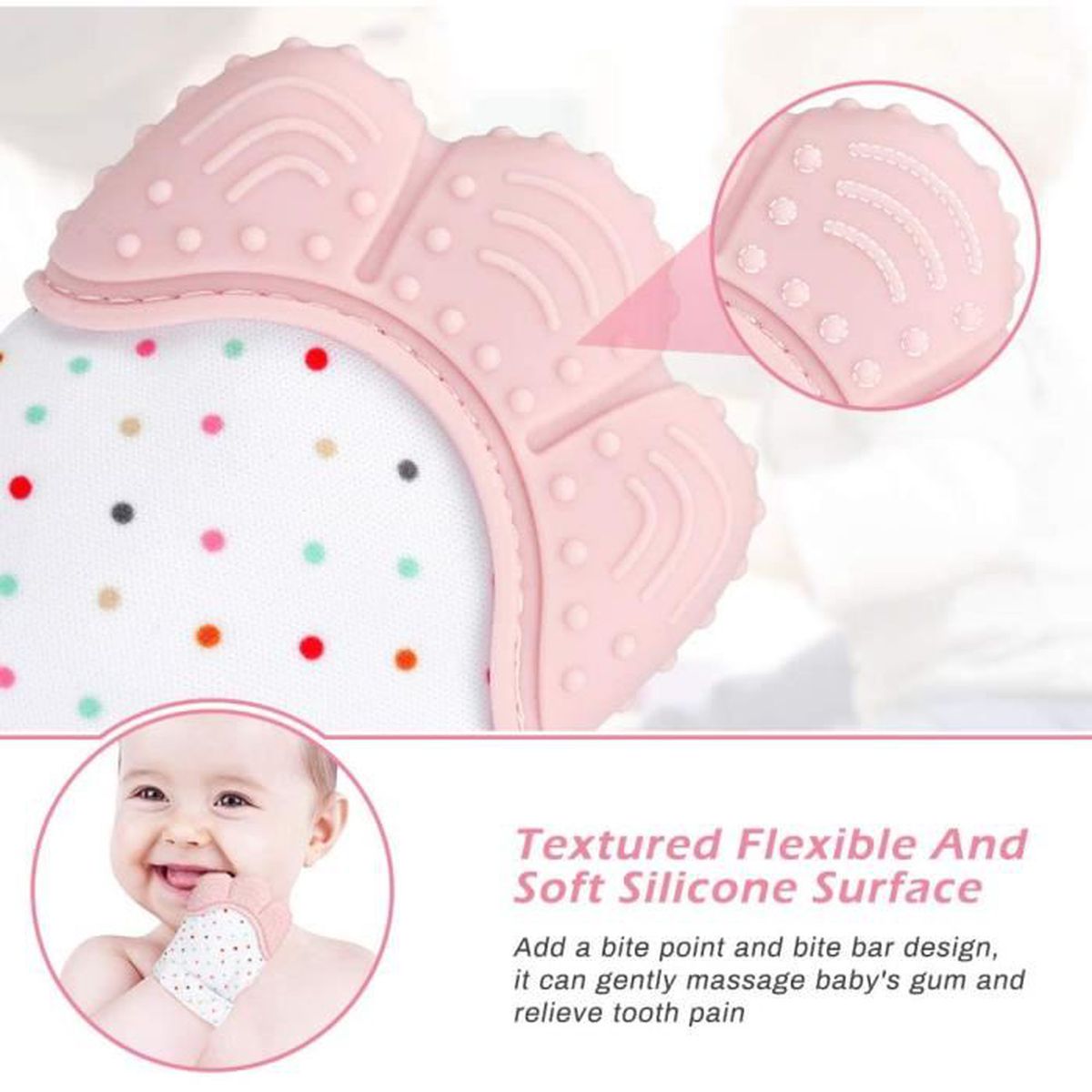 Gant Moufle 1 Piece mitaine de dentition En Silicone